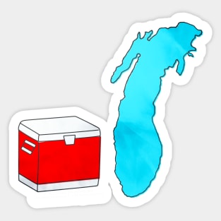 Cooler By The Lake • Lake Michigan Sticker